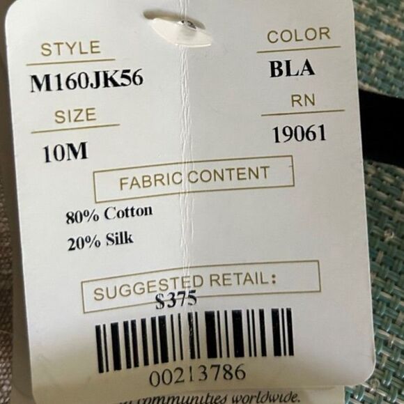 Doncaster Cotton/Silk Peplum Jacket - Size 10 - NWT - Picture 5 of 5